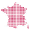 Map of France from dots