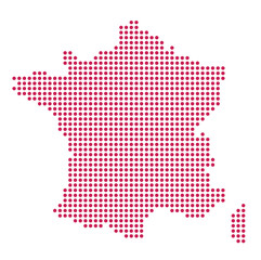 Poster - Map of France from dots