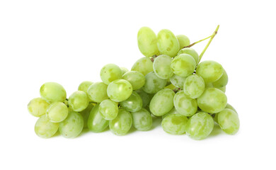  Fresh ripe juicy grapes isolated on white