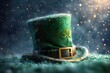 St. Patrick's Day poster. Leprechaun's green hat. elegant design