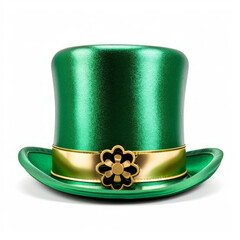 Sticker - a st patricks day traditional green leprechaun hat isolated on a white background