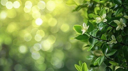 Wall Mural - Close-Up of Vibrant Green Leafy Plant