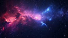 Space Blue, Purple, Red Stars In The Night, In The Style Of Highly Detailed, Light Red And Light Black, Empty Space, Magewave, Atmospheric Clouds, Light Red And Dark Emerald, Ultra Detailed 
