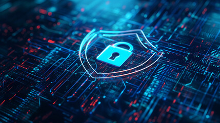 Poster - Shield protecting against hacking attempts