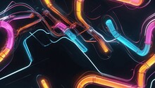Abstract Colorful Lights Background, Using Generative Ai