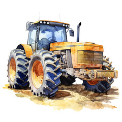 Wall Mural - tractor isolated on white background