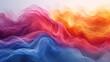  Abstract Colorful Wavy Landscape at Sunrise