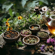 herbal tea with herbs
