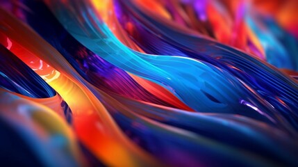 Poster - Abstract digital background featuring dynamic lines Ai Generative