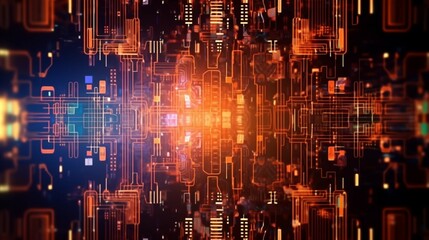 Poster - Abstract technology background Ideal for neural network Ai Generative