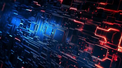 Poster - Abstract technology background Ideal for neural network Ai Generative