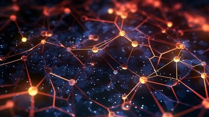 Poster - Abstract technology background Ideal for neural network Ai Generative