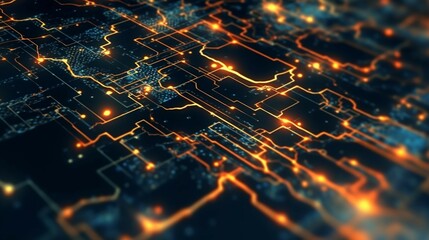 Poster - Abstract technology background Ideal for neural network Ai Generative