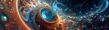 A Mesmerizing Vortex Of Vibrant Colors And Abstract Circles In A Stunning Display Of Fractal Art