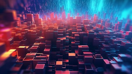 Poster - Abstract technology background Ai Generative