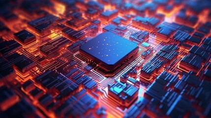 Poster - Abstract technology background Ai Generative