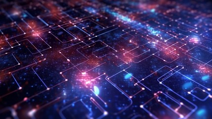 Poster - Abstract technology background Ideal for neural net Ai Generative