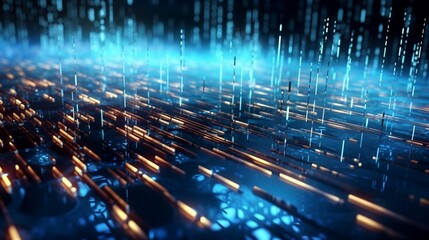 Poster - Abstract technology background Ideal for neural net Ai Generative