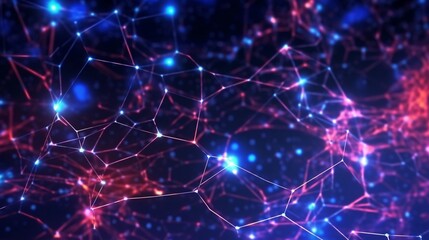 Poster - Abstract technology background Ideal for neural net Ai Generative