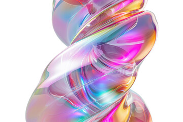 Wall Mural - 3d abstract gradient isolated on transparent background