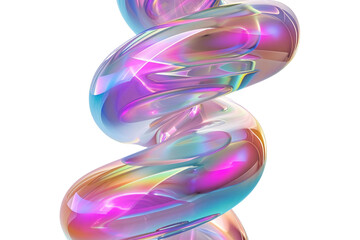 Wall Mural - 3d abstract gradient isolated on transparent background