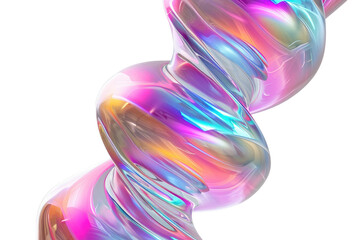 Wall Mural - 3d abstract gradient isolated on transparent background