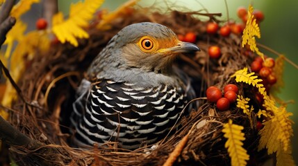 Wall Mural - bird in autumn