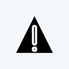 Icon Caution. suitable for Security symbol. glyph style. simple design editable. design template vector. simple illustration