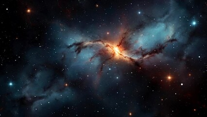 Wall Mural - Galaxy in space, created with some elements made with generative AI