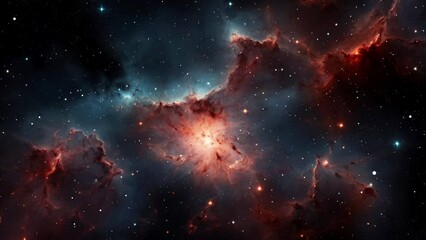Wall Mural - Space nebula, created with some elements made with generative AI