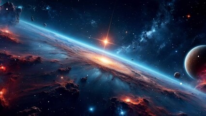 Wall Mural - Planet in space, created with some elements made with generative AI