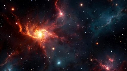 Wall Mural - Space nebula, created with some elements made with generative AI