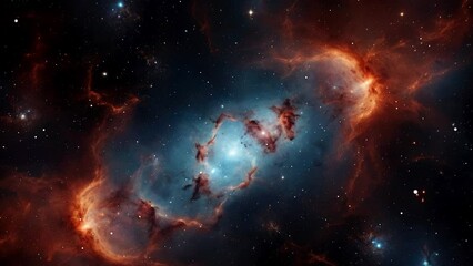 Wall Mural - Space nebula, created with some elements made with generative AI