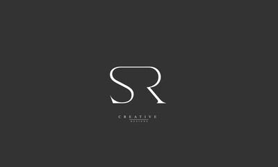 Sticker - Alphabet letters Initials Monogram logo SR RS S R