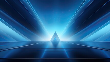 Wall Mural - Abstract symmetrical blue gradient background. Geometrical wallpaper concept.