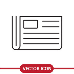 Poster - Newspaper vector icon for web site and mobile app on white background..eps
