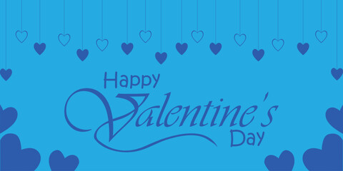 Happy valentines day. Vector banner, greeting card, flayer, poster,  with text Happy valentines day