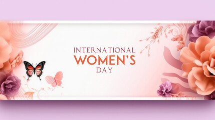 Wall Mural - International  women's day background, banner, greeting, social media post, template Generated Ai