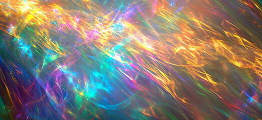 Wall Mural - An Abstract Background with Rippling and Shiny Rainbow Colors