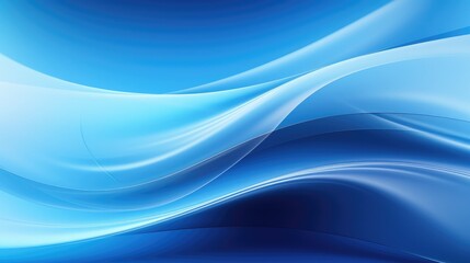 Wall Mural - abstract blue background with smooth shining lines