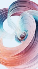 Poster - Flowing curve lines background, 3d rendering.