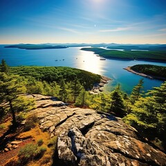 Wall Mural - Mount Desert Island: Maine, 47,000-acre Acadia National Park has countless places to hike, bike, snowshoe, boat, swim and ride on horseback,