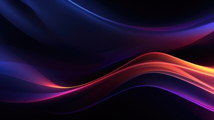 Wall Mural - abstract dark background with smooth soft lines