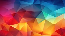 A Background With Intersecting Colorful Triangles Forming An Abstract Pattern