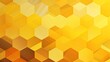 Background with yellow hexagons arranged randomly with a kaleidoscope effect and color gradient