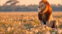 A Lion In The Prairie