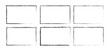 © Angger Dwi - Set of grunge square and rectangle frames. Rectangle borders collections. Rubber square stamp imprint. Vector illustration isolated on white background. Editable stroke