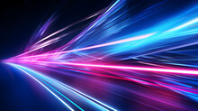 Abstract Velocity: Whirlwind Of Blue And Pink Speed Lines, Vibrant Blue And Pink Neon Speed Lines