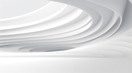 abstract of white curve pattern space. perspective of future architecture