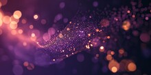 Bokeh Wallpaper In Purple And Violet Tones And Light Particles
